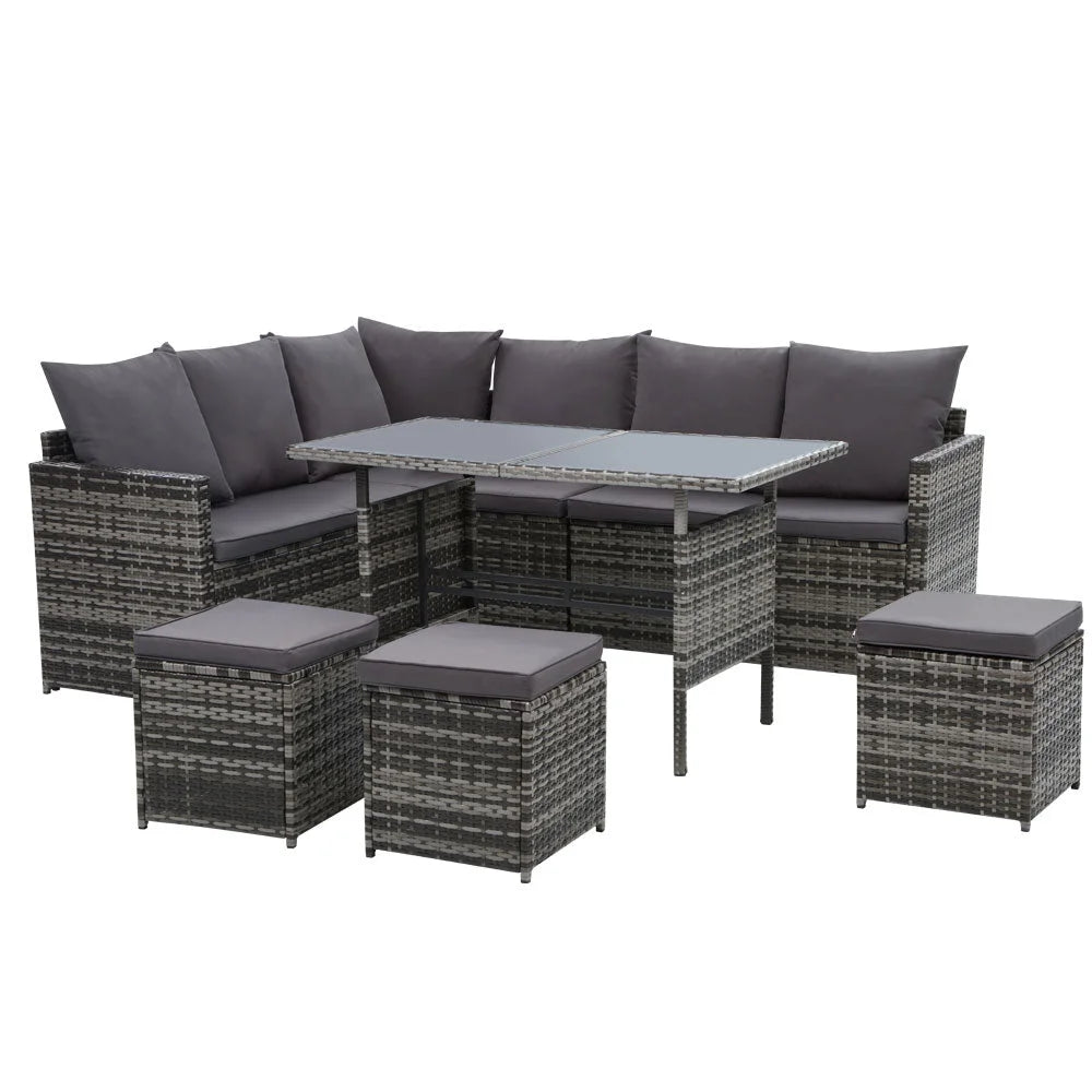 Outdoor Furniture Dining Setting Sofa Set Lounge Wicker 9
