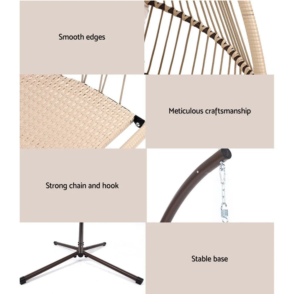 Outdoor Furniture Egg Hanging Swing Chair Wicker Rattan