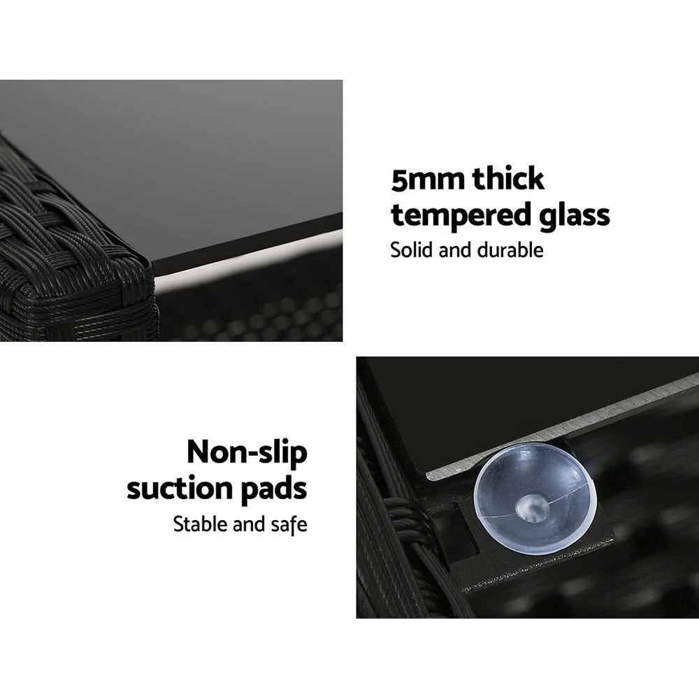 Outdoor Furniture Lounge Table Chairs Garden Patio Wicker