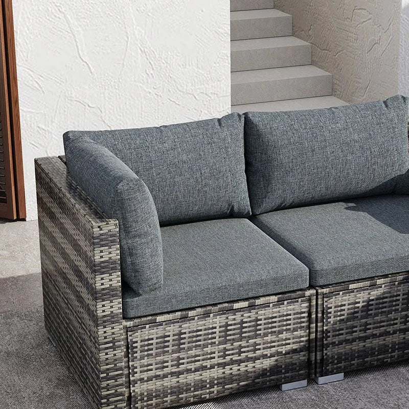 Outdoor Furniture Modular Lounge Sofa 8PCS Lizard - Grey