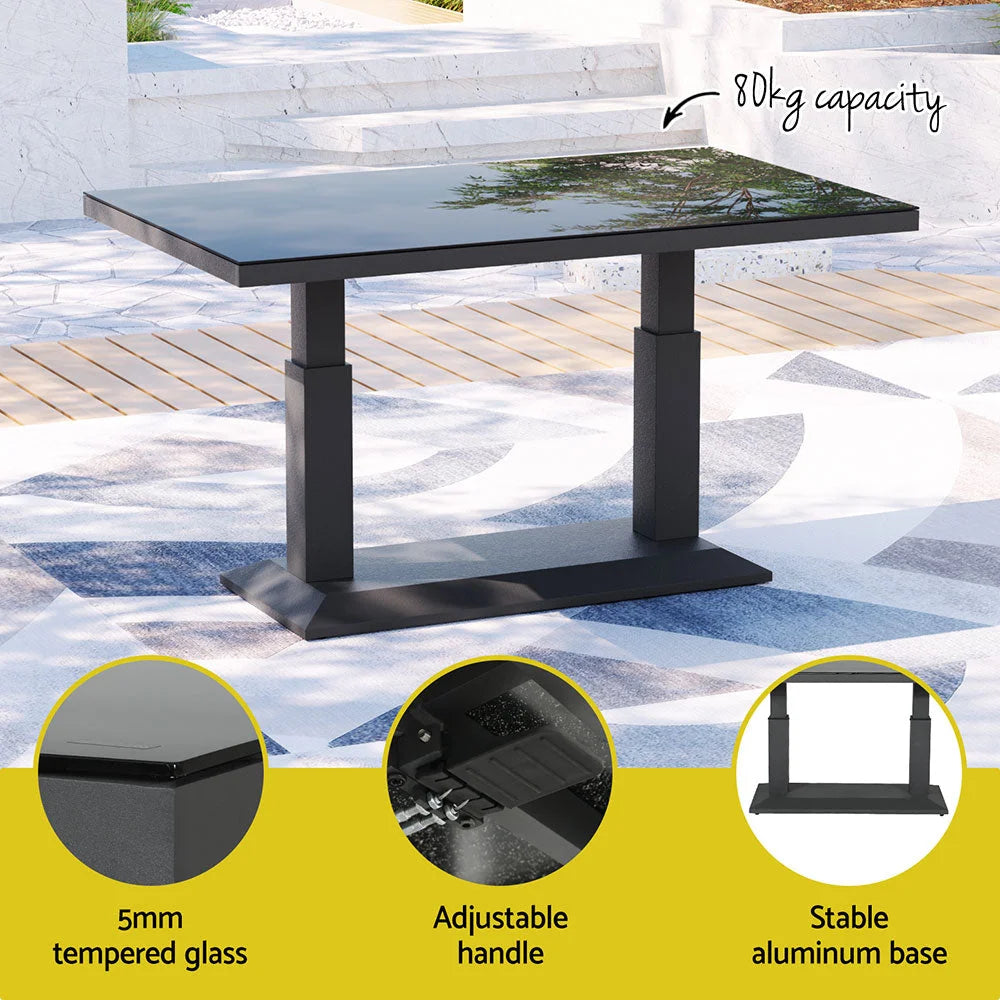Outdoor Furniture Setting 5-Piece Table Chair Aluminium