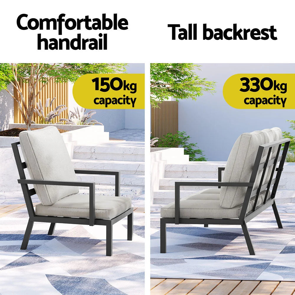 Outdoor Furniture Setting 5-Piece Table Chair Aluminium