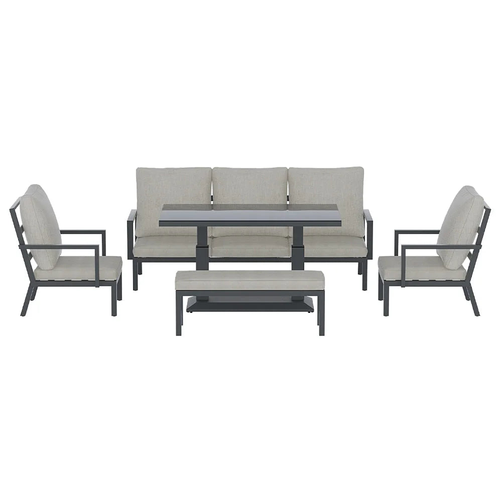 Outdoor Furniture Setting 5-Piece Table Chair Aluminium