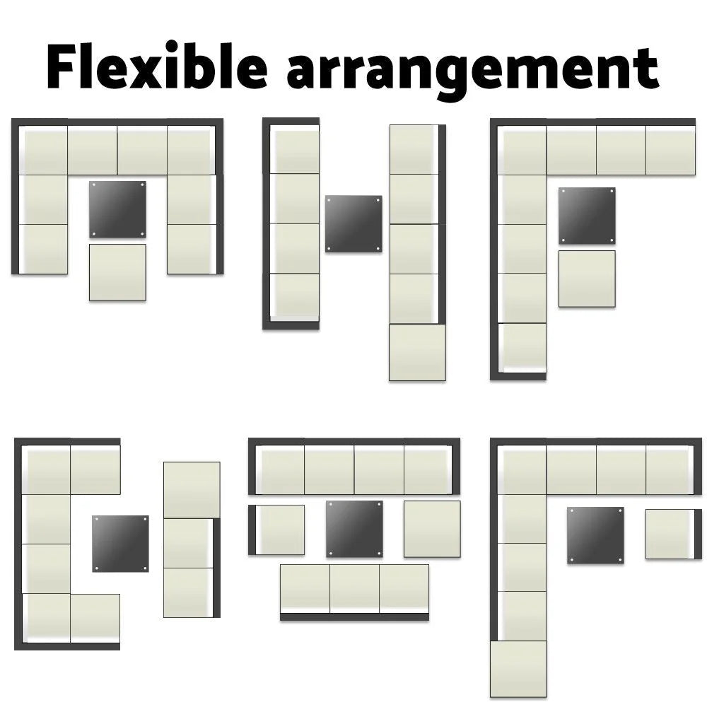 Outdoor Furniture Sofa Set (10pc) Wicker Patio Lounge