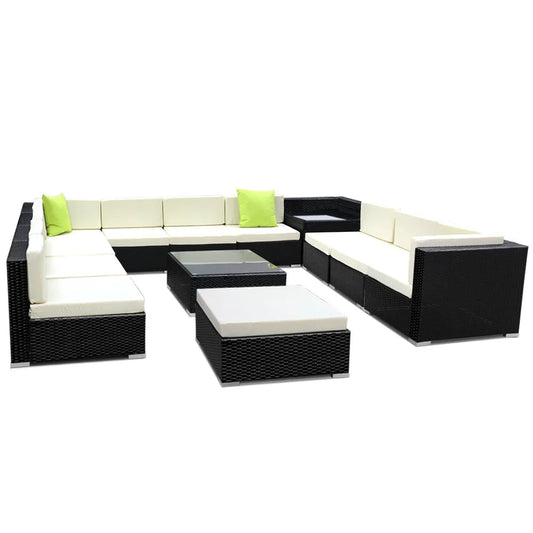 Outdoor Furniture Sofa Set (13pc) Wicker Patio Lounge