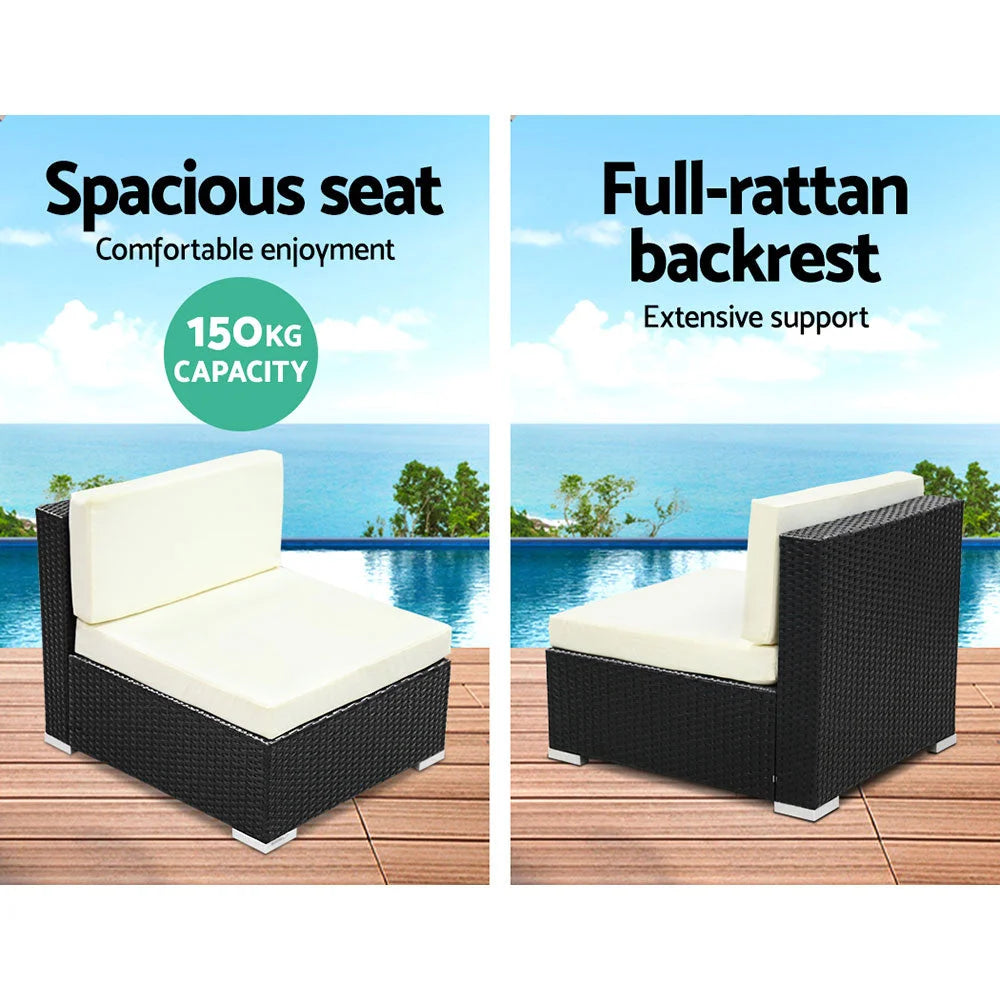 Outdoor Furniture Sofa Set (2pc) Wicker Rattan Lounge
