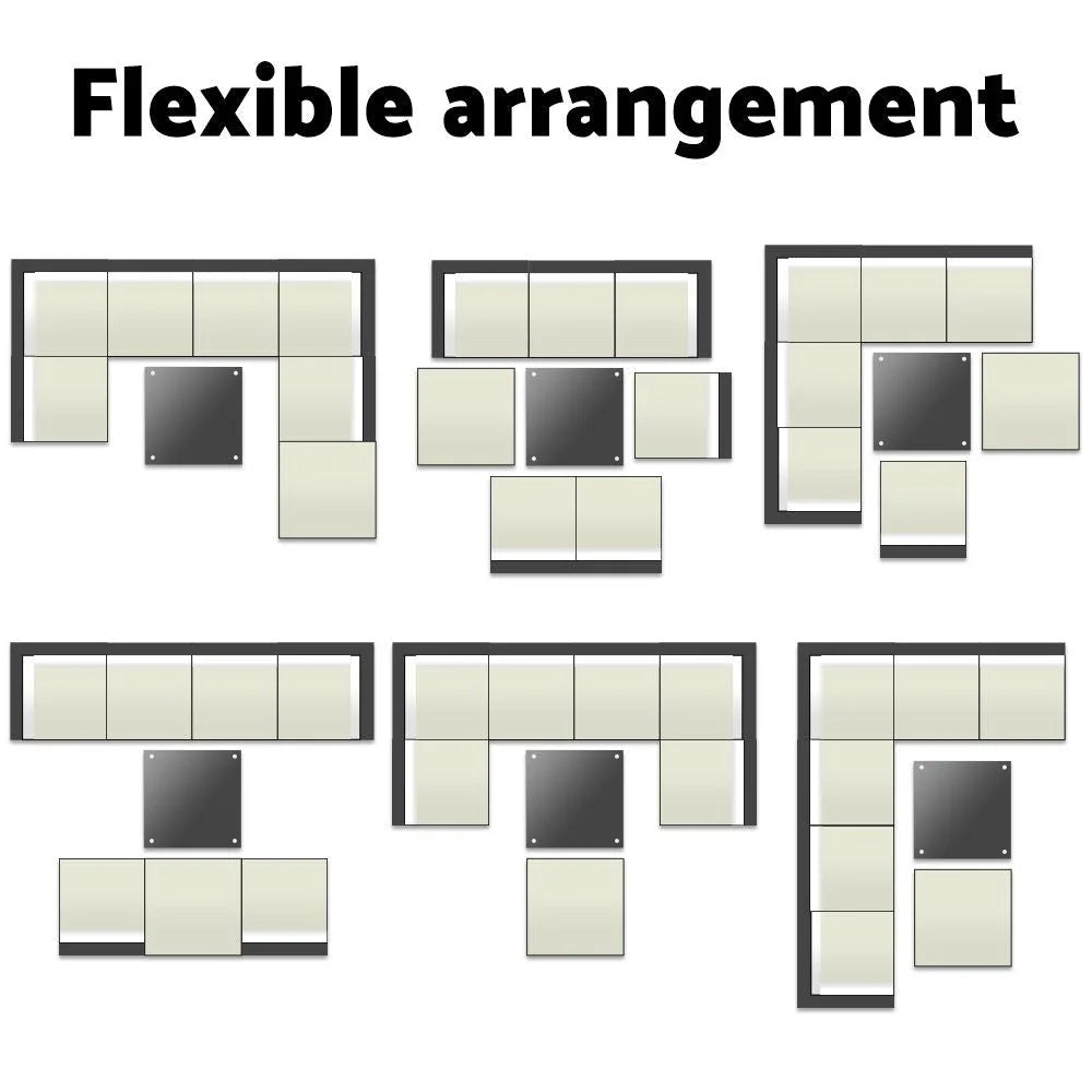 Outdoor Furniture Sofa Set (8pc) Wicker Patio/Pool Lounge
