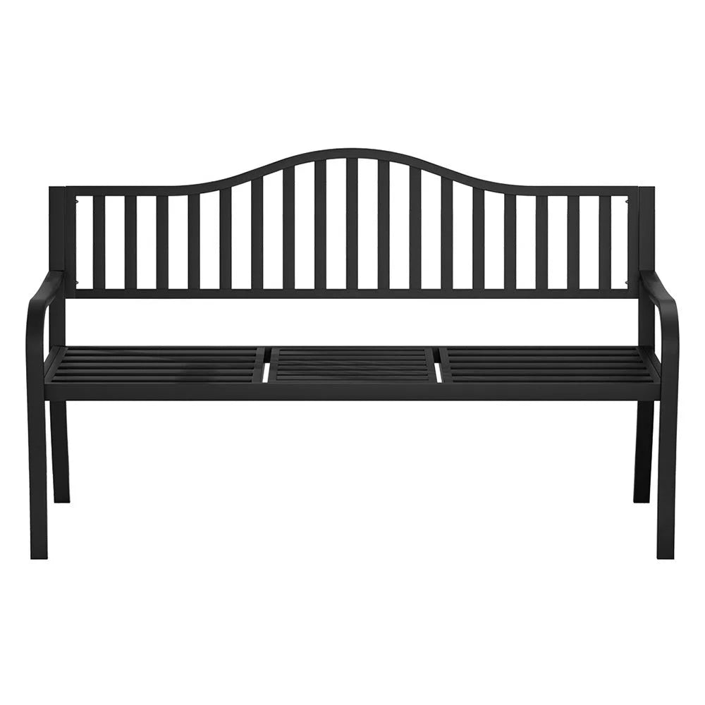 Outdoor Bench Seat Loveseat Steel Foldable Table Patio Furniture