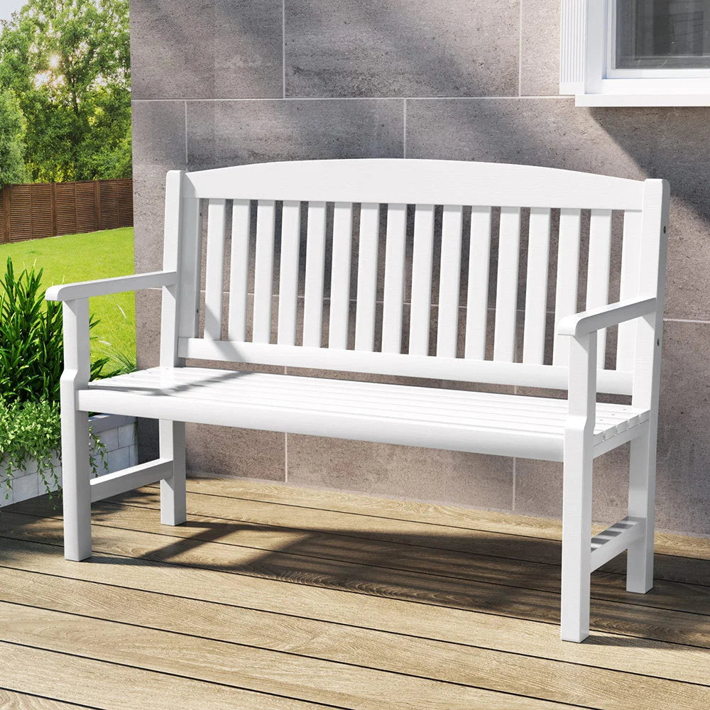 Outdoor Bench Wooden 2 Seater Lounge Chair Patio Furniture