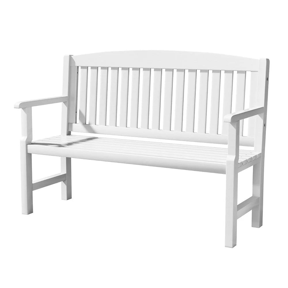 Outdoor Garden Bench Wooden 2-Seater Lounge Chair Patio