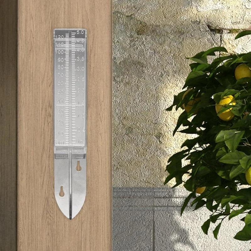 Outdoor Garden Rain Gauge - Transparent Plastic
