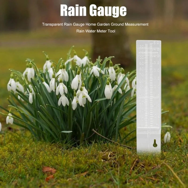 Outdoor Garden Rain Gauge - Transparent Plastic