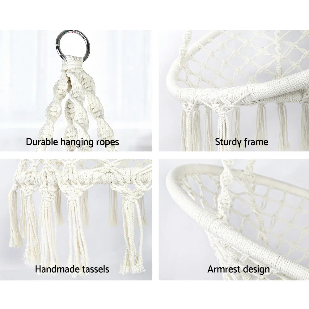 Outdoor Hammock Chair with Stand - Cotton Swing Relax