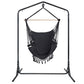 Outdoor Hammock Chair with Stand - Tassel Hanging Rope
