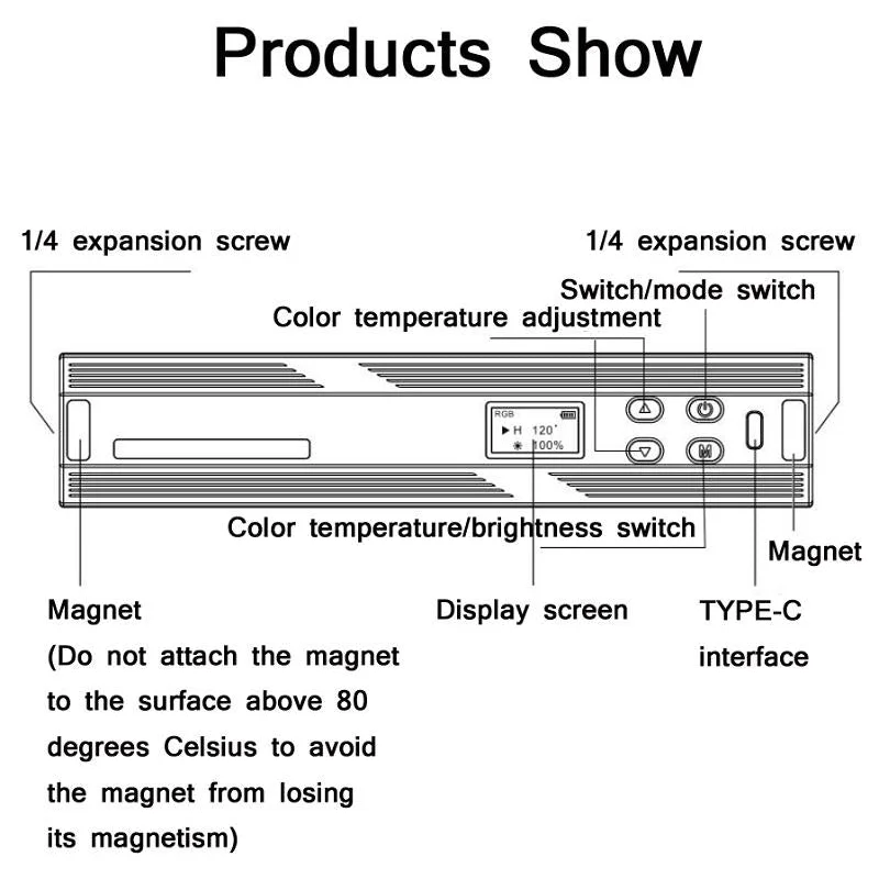 Outdoor Handheld Rgb Led Stick Light for Photography
