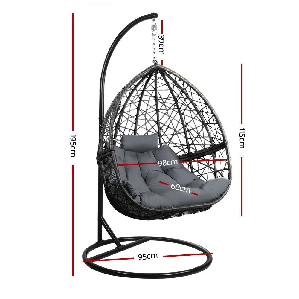 Outdoor Hanging Swing Chair - Black - Hammocks