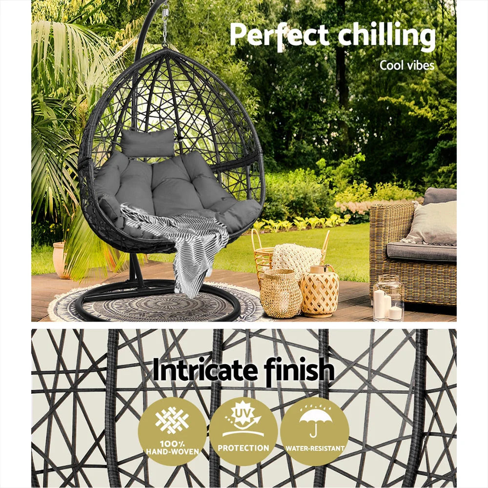 Outdoor Hanging Swing Chair - Black - Hammocks