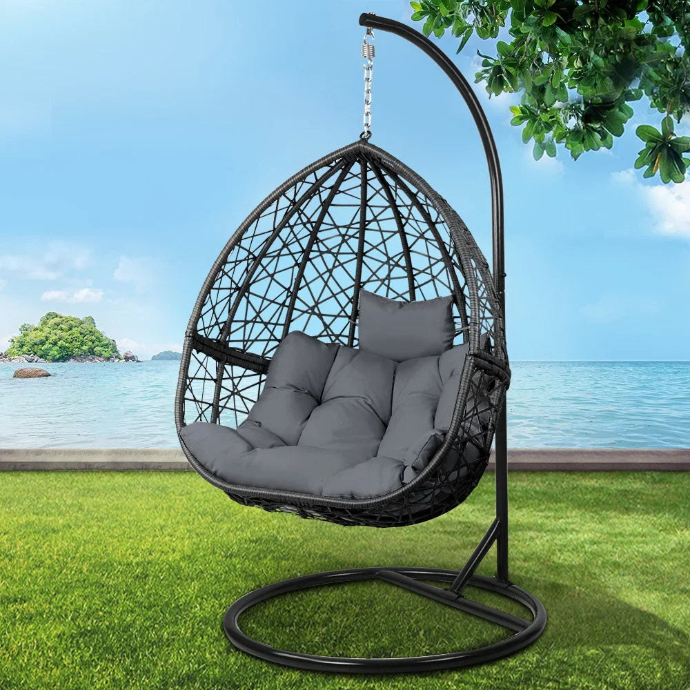 Outdoor Hanging Swing Chair - Black - Hammocks