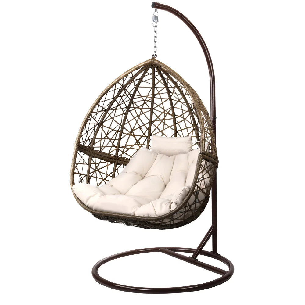 Outdoor Hanging Swing Chair - Brown - Outdoor
