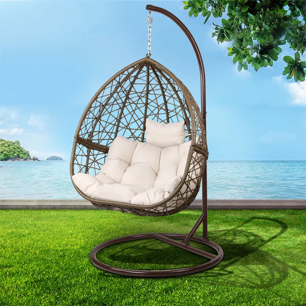 Outdoor Hanging Swing Chair - Brown - Outdoor