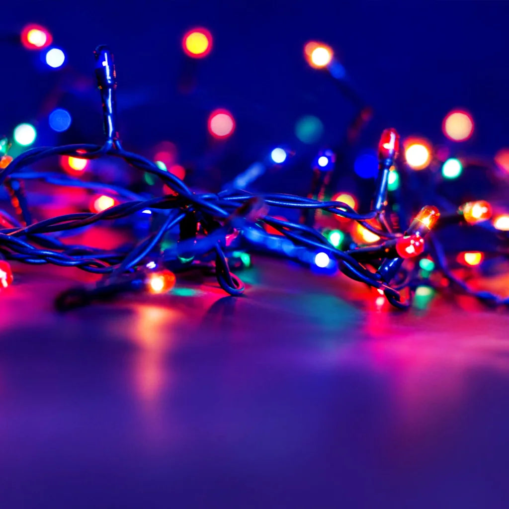 Outdoor LED Plug-In Fairy Lights Multicolored 200 Lights