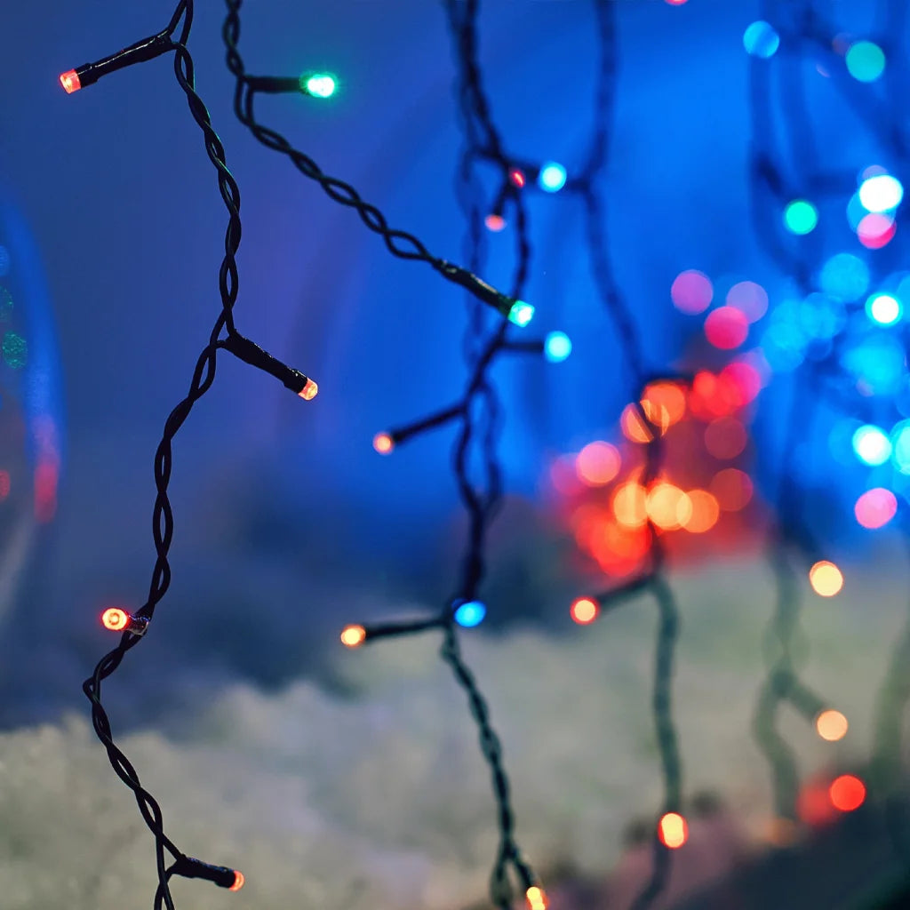 Outdoor LED Plug-In Fairy Lights Multicolored 200 Lights