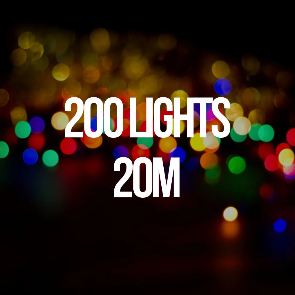Outdoor LED Plug-In Fairy Lights Multicolored 200 Lights