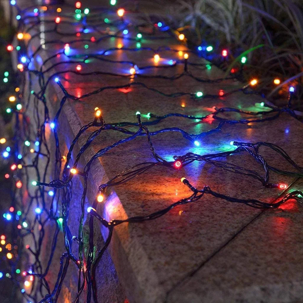 Outdoor LED Plug-In Fairy Lights Multicolored 200 Lights