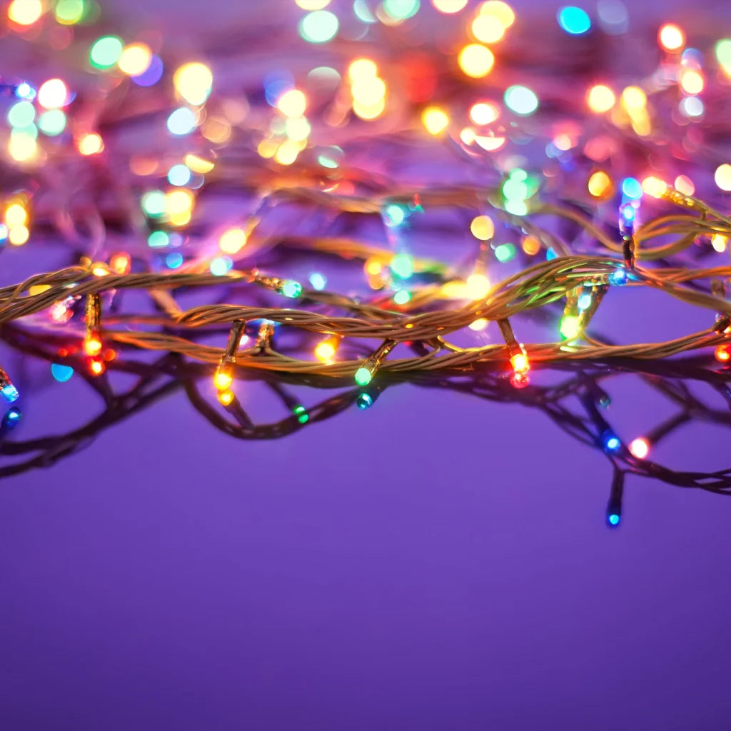 Outdoor LED Plug-In Fairy Lights Multicolored 200 Lights