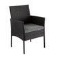 Outdoor Lounge Set 4 Seater Wicker - Black - Furniture