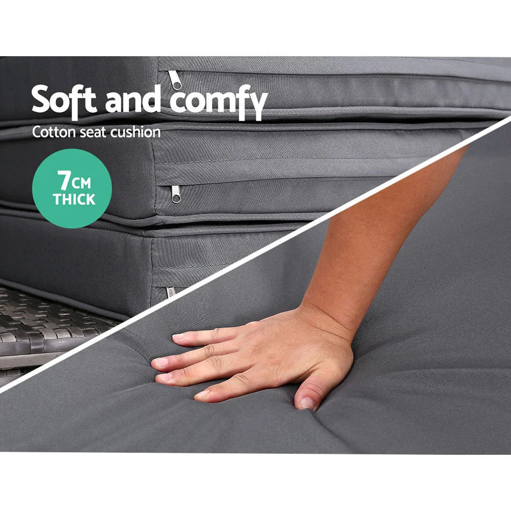 Outdoor Lounge Setting Patio Furniture Sofa Wicker Garden