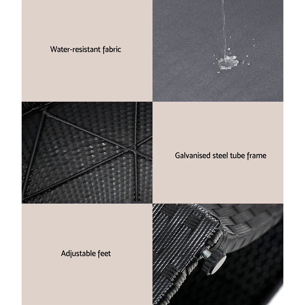 Outdoor Lounge Setting Sofa Patio Furniture Wicker Garden