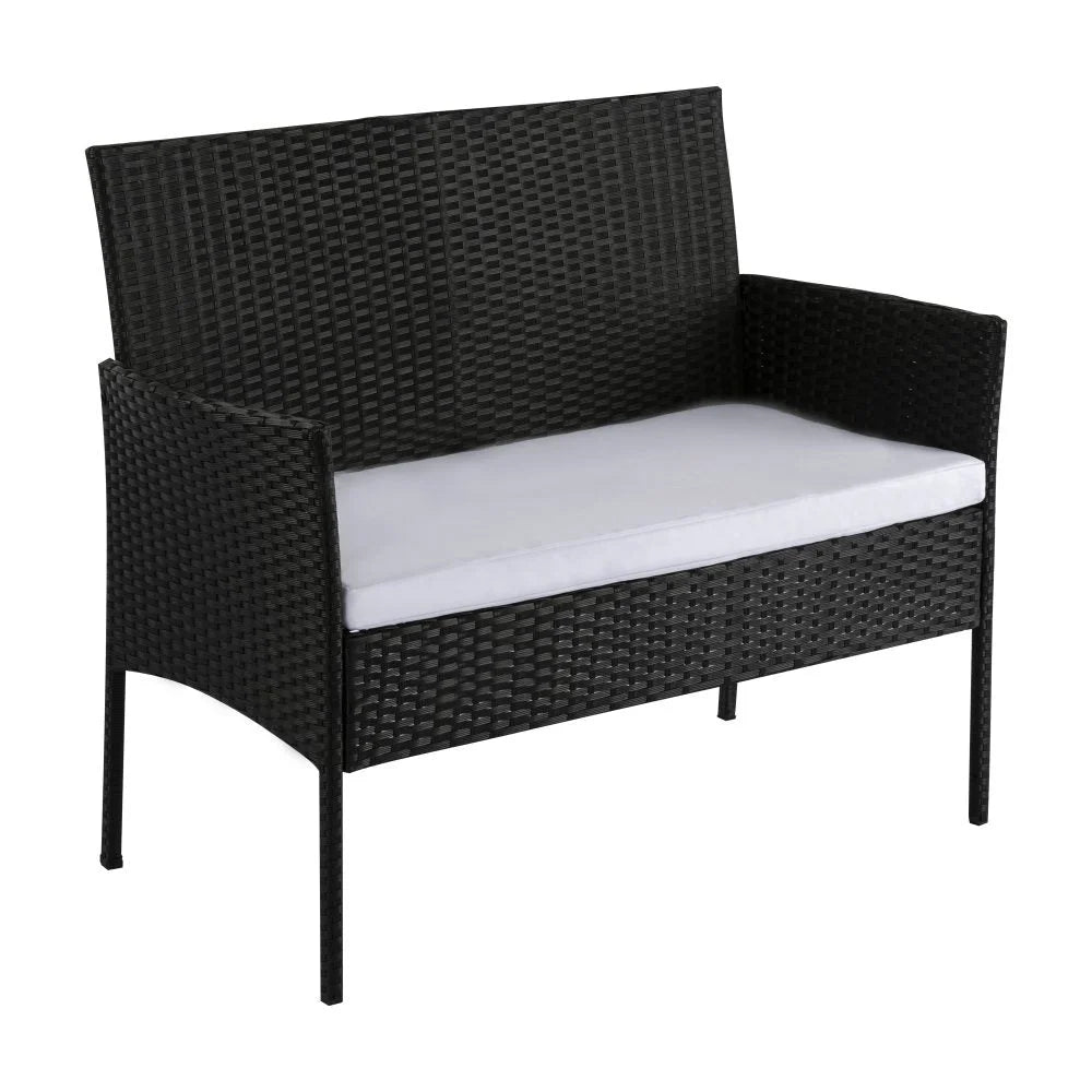 Outdoor Lounge Sofa Set 4-Seater PE Wicker - Ville