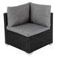 Outdoor Modular Lounge Sofa 6PCS Coogee black furniture 190