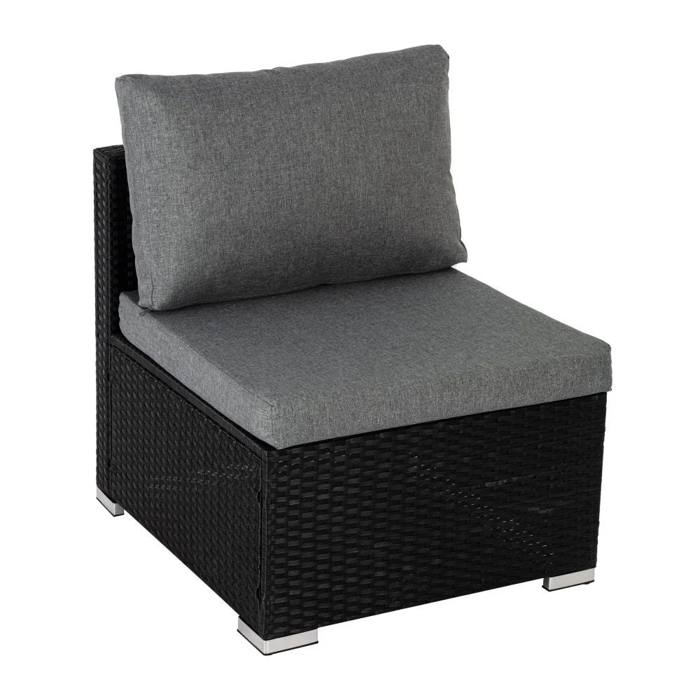 Outdoor Modular Lounge Sofa 6PCS Coogee - Black - Furniture