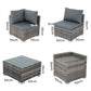 Outdoor Modular Lounge Sofa 6PCS Coogee - Black - Furniture