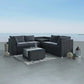 Outdoor Modular Lounge Sofa 6PCS Coogee black furniture 706