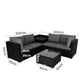 Outdoor Modular Lounge Sofa 6PCS Coogee - Black - Furniture