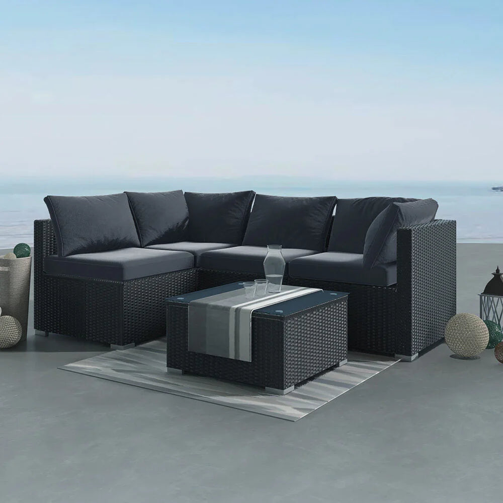 Outdoor Modular Lounge Sofa Bondi - Black - Furniture