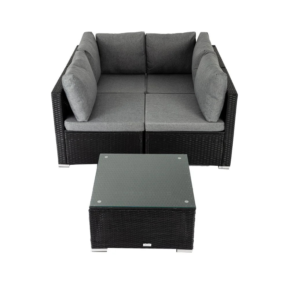 Outdoor Modular Lounge Sofa Bondi - Black - Furniture