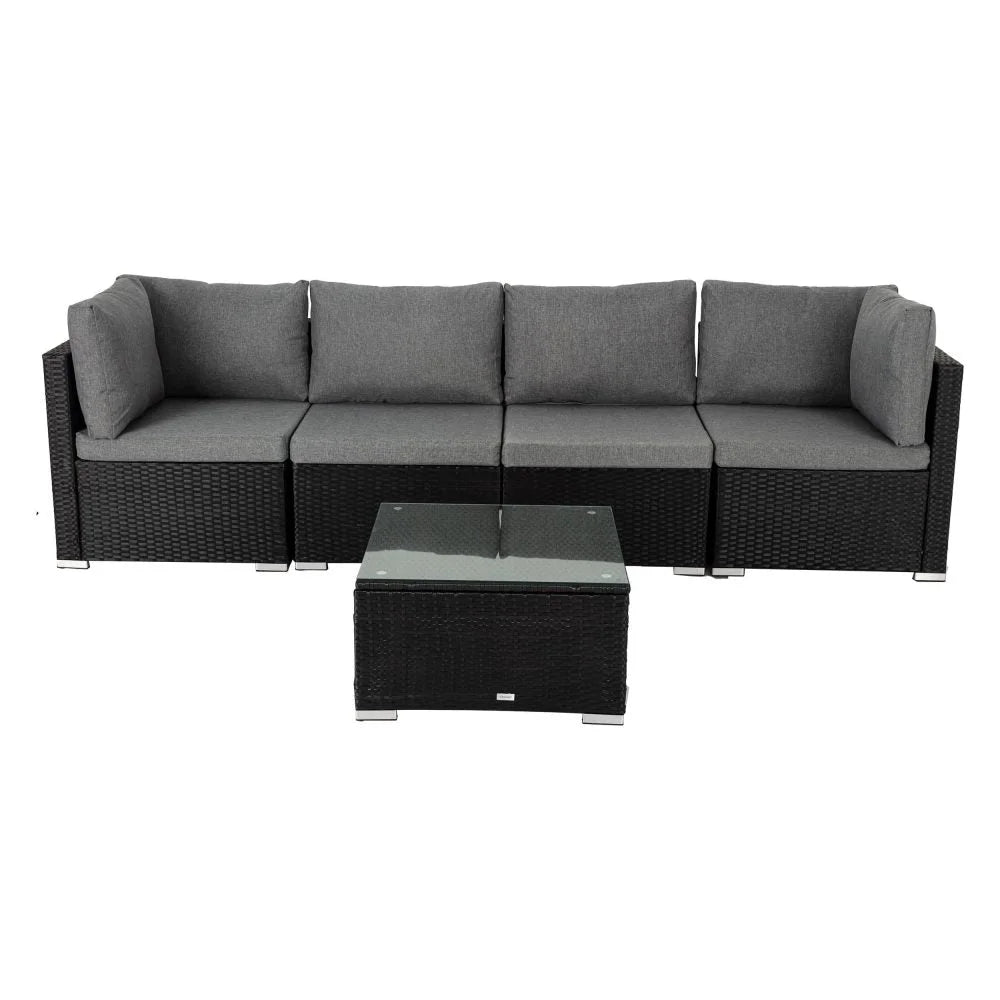 Outdoor Modular Lounge Sofa Bondi - Black - Furniture