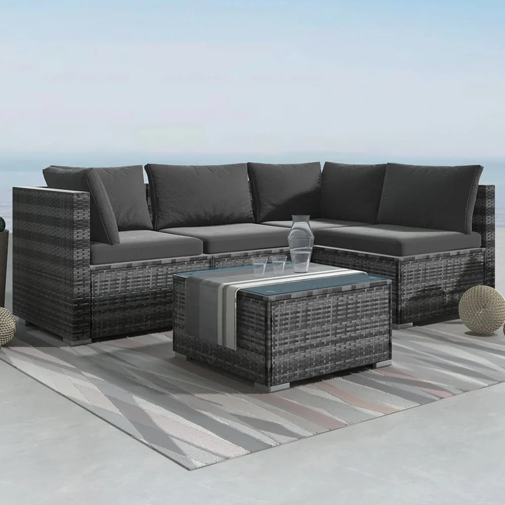 Outdoor Modular Lounge Sofa - Grey - Furniture