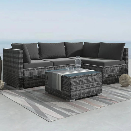 Outdoor Modular Lounge Sofa - Grey - Furniture