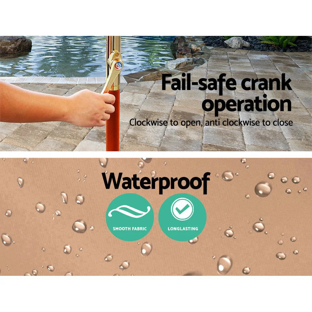 Outdoor Pole Umbrella Cantilever Stand 3M Garden Patio