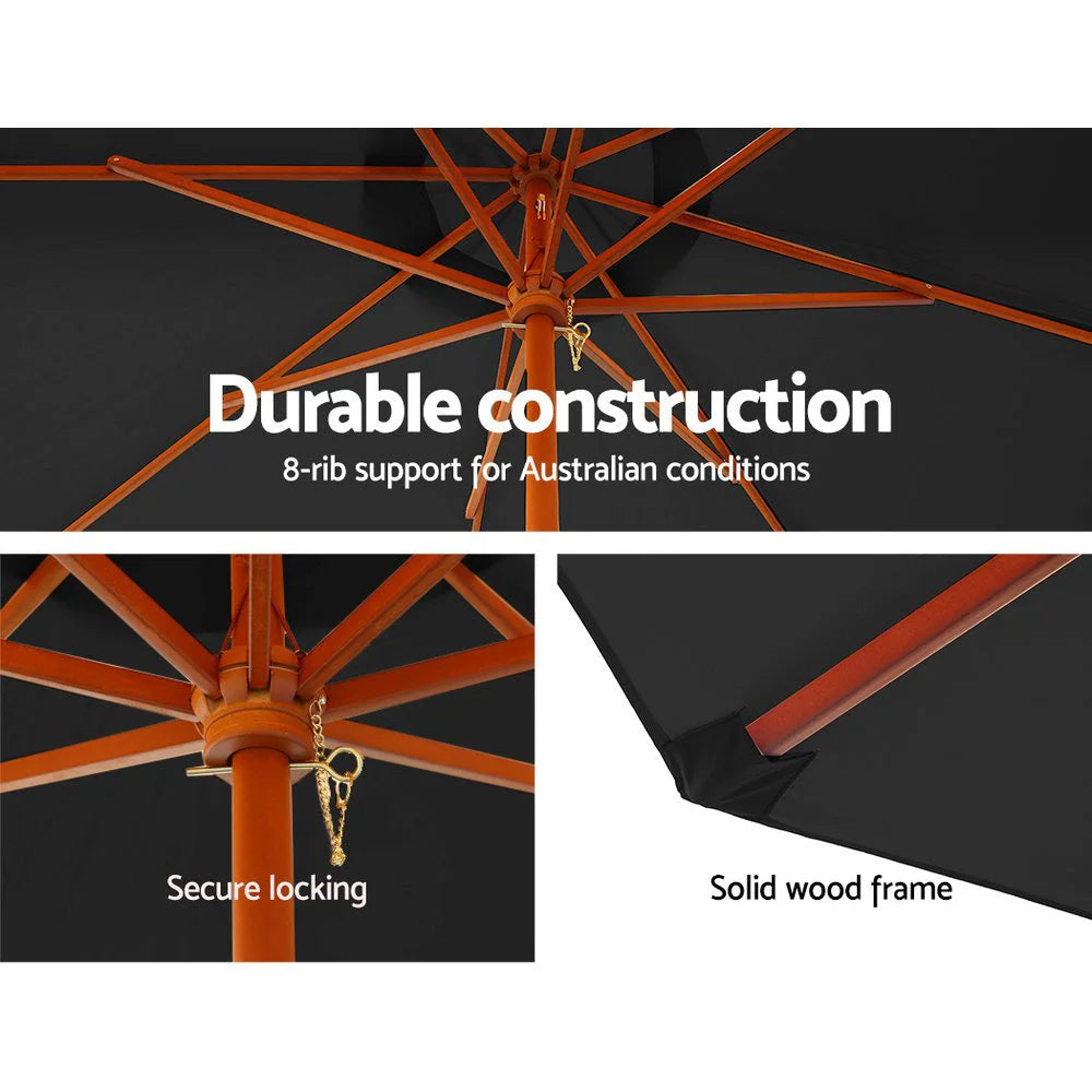 Outdoor Pole Umbrella Cantilever Stand 3M Garden Patio