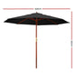 Outdoor Pole Umbrella Cantilever Stand 3M Garden Patio