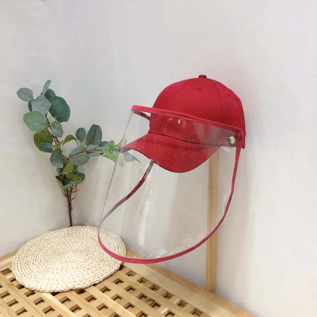 Outdoor Protection Hat Premium Anti-Fog Pollution Dust Saliva Face Shield for Kids - Pink
