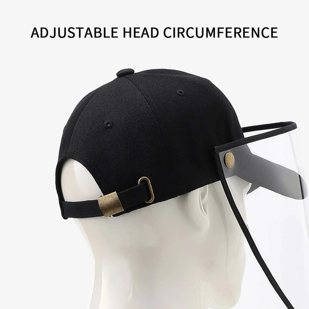 Outdoor Protection Hat Set Premium 2X Anti-Fog Pollution Dust Saliva Face Shield for Adults - White