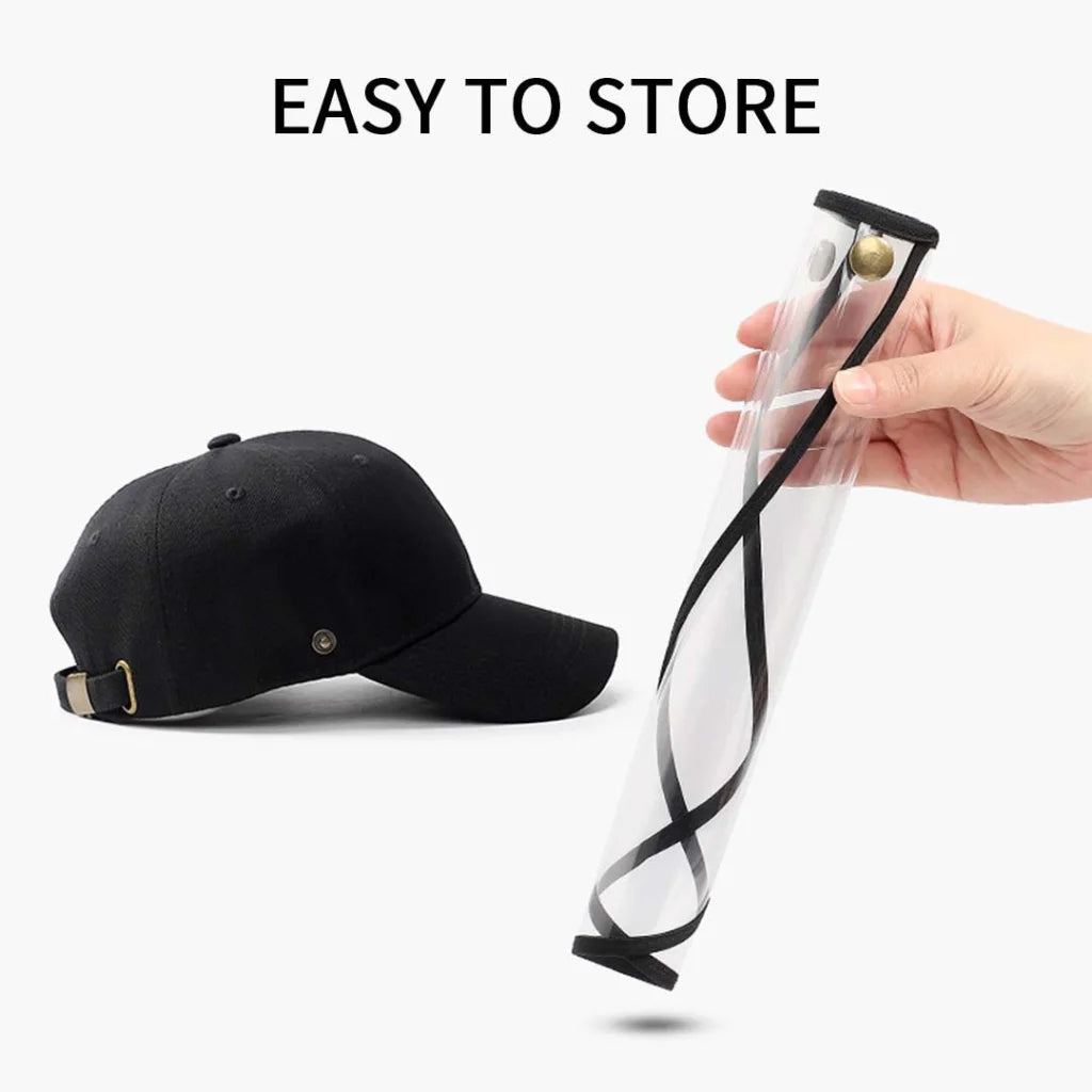 Outdoor Protection Hat Set Premium 2X Anti-Fog Pollution Dust Saliva Face Shield for Adults - White