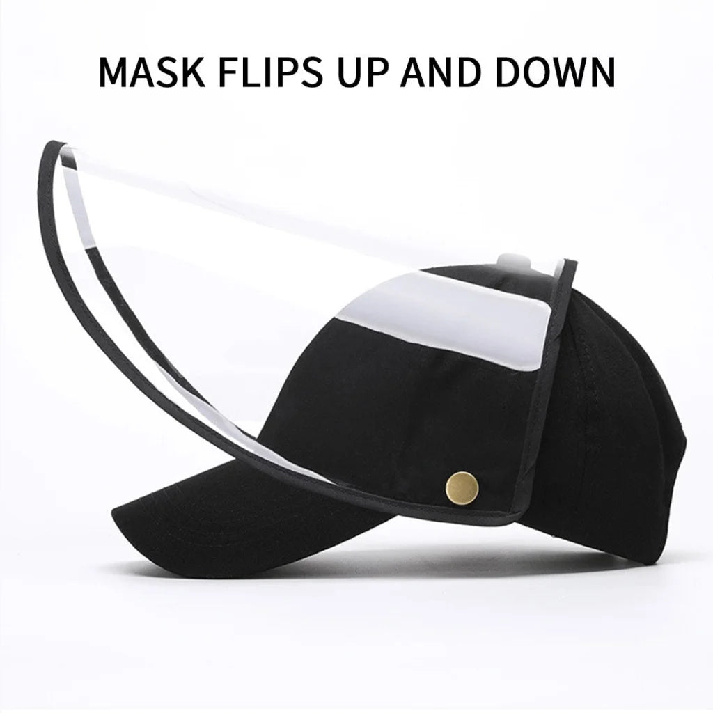Outdoor Protection Hat Set Premium 2X Anti-Fog Pollution Dust Saliva Face Shield for Adults - White